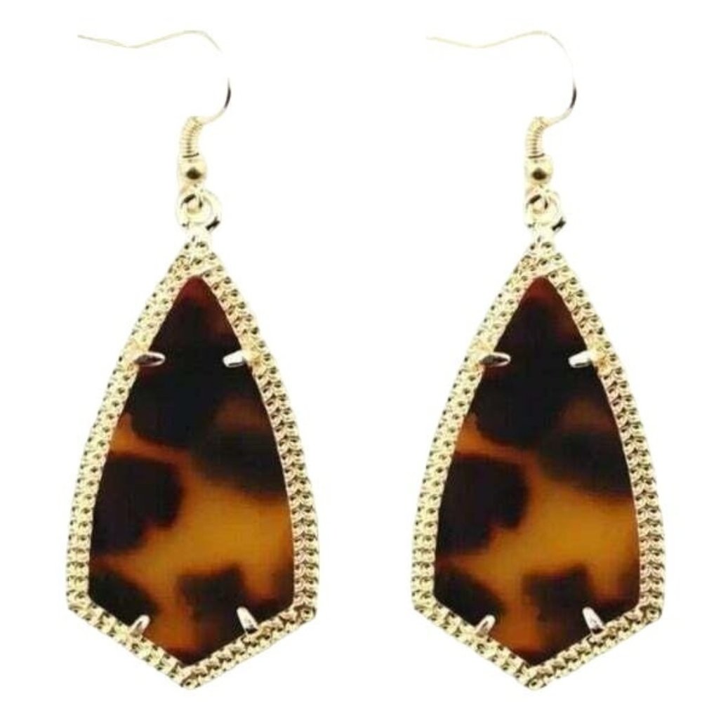 Leopard Lillian Dangle Earrings - NEW NWT